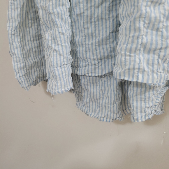 Lem lem striped off the shoulder mini dress drop waist XS - Picture 2 of 5